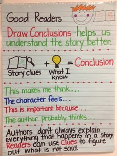 Drawing Conclusions Anchor Chart 61 Best Drawing Conclusions Images Reading Comprehension Reading