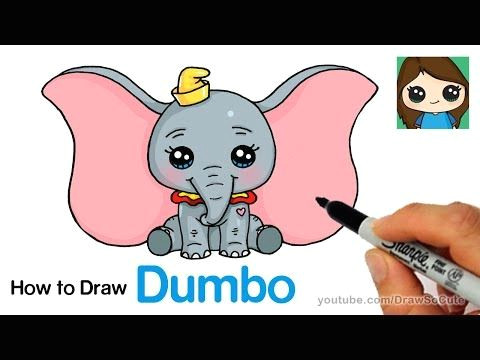 Drawing Cute Animals Youtube How to Draw Dumbo Easy and Cute Youtube Drawing Cute Drawings