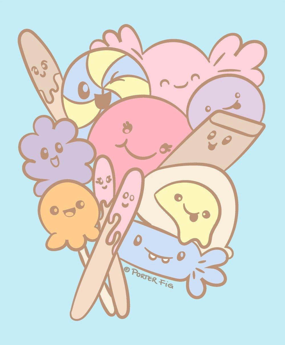 Drawing Cute Candy Super Sweet Candy Kawaii Illustration Kawaii Drawings Pinterest