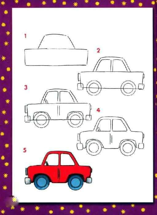 Drawing Cute Car How to Draw A Car Kids Activities Pinterest Drawings Art