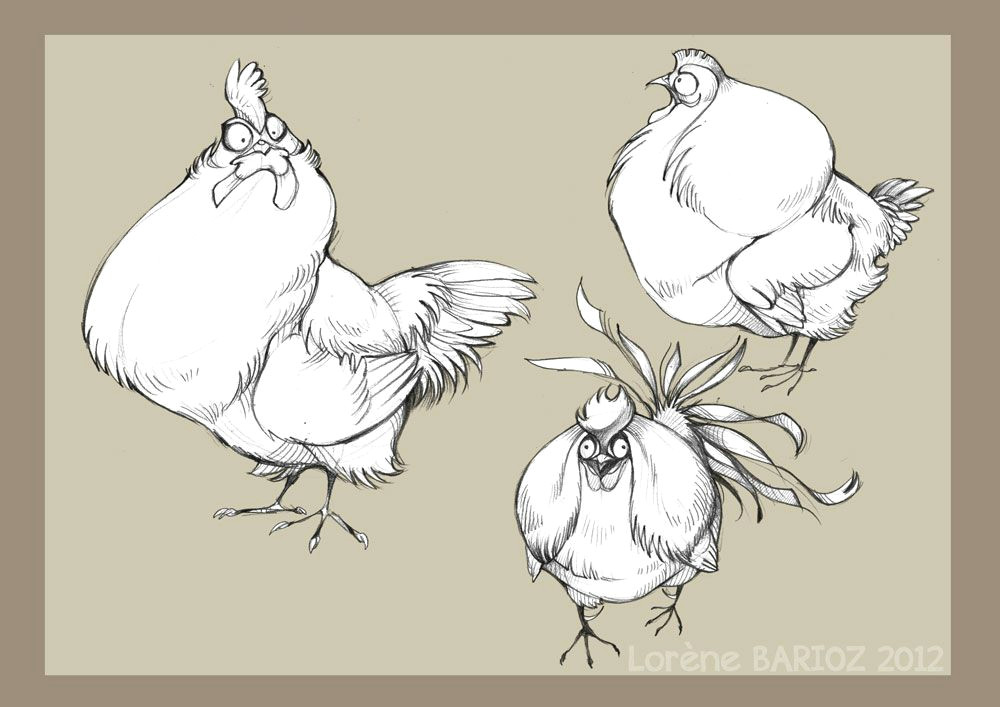 Drawing Cute Chicken Chickens 2 Character Design Character Design Character Design