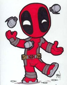 Drawing Cute Deadpool Deadpool Chibi