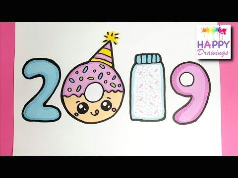 Drawing Cute Donut How to Draw Color 2019 as Bubble Numbers Donut Sprinkles