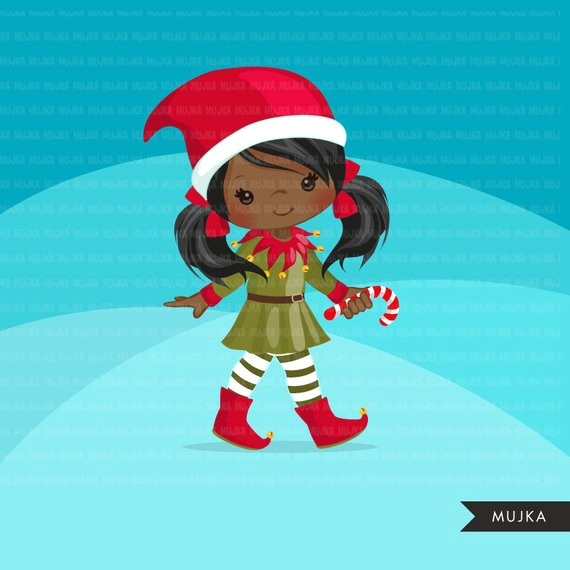 Drawing Cute Elf Christmas Elf Clipart Cute Noel Illustration Elves with Candy Cane