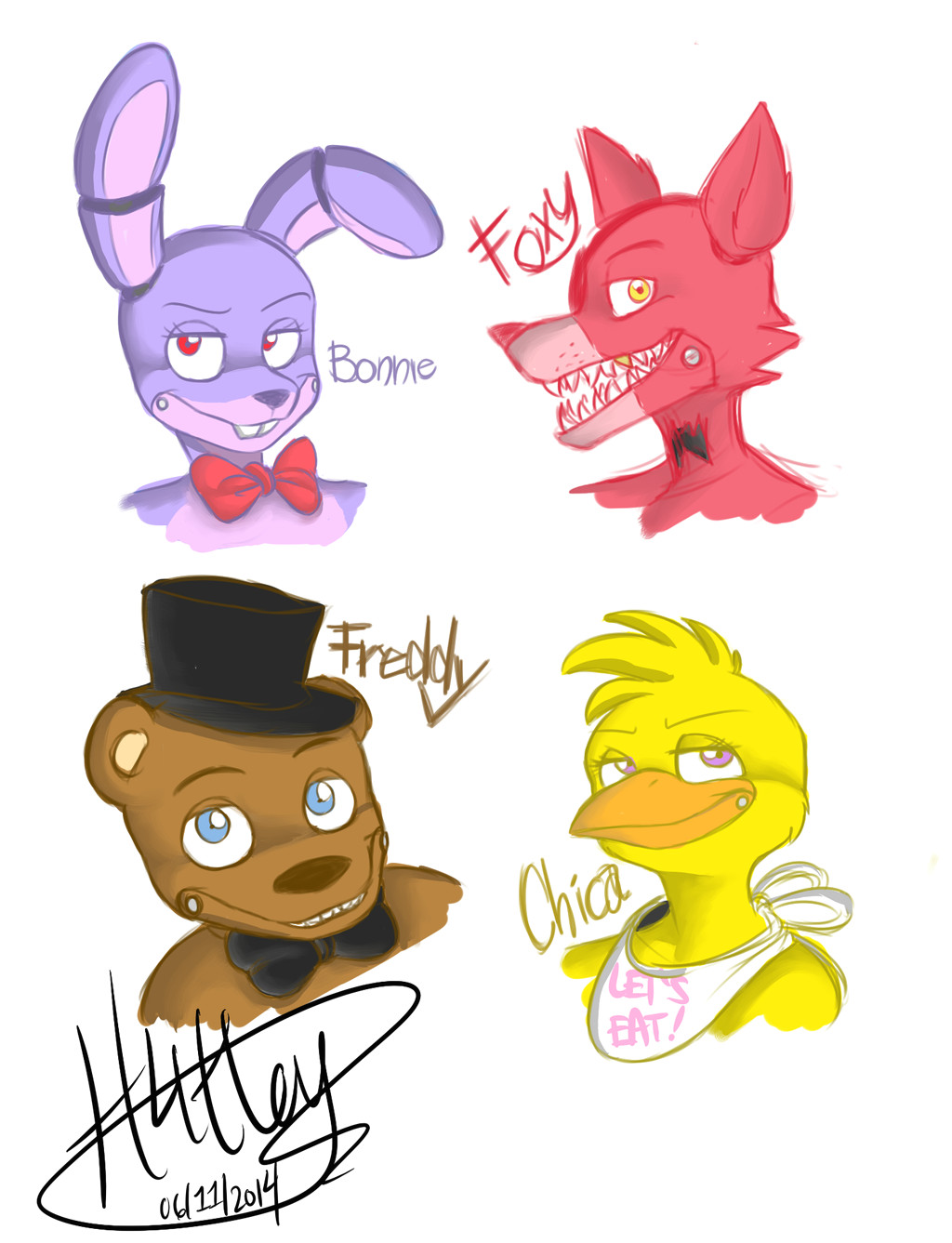 Drawing Cute Fnaf Fnaf by M4dh4ttey266 Deviantart Com On Deviantart Cute Fnaf