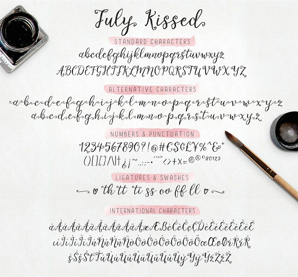 Drawing Cute Fonts Cute Handwritten Font July Kissed by Skyla Design On