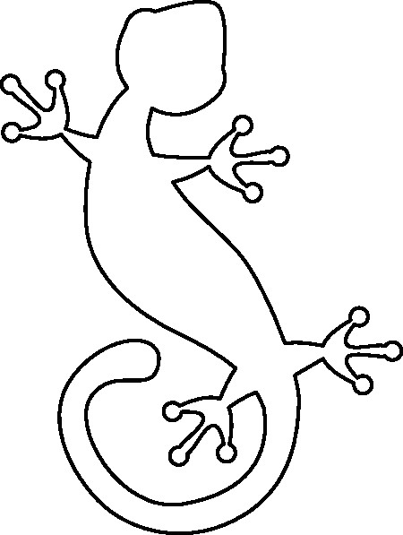 Drawing Cute Gecko Gecko Drawings Gecko Outline Clip Art at Clker Com Vector Clip