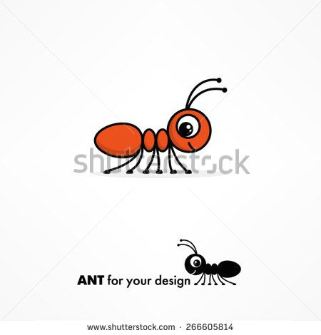 Drawing Cute Logos Cute Cartoon Ant Stock Vector Miere Cartoon Drawings Ants