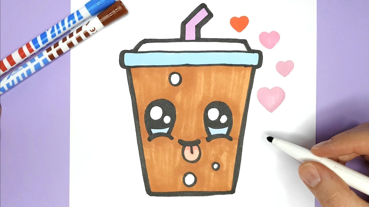 Drawing Cute Nutella Kawaii soda Malen Und Zeichnen Kawaii Coca Cola Youtube