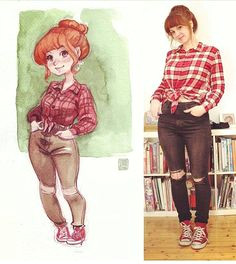 Drawing Cute Outfits 101 Best Ootd Art Images Caricatures Drawings Character Design