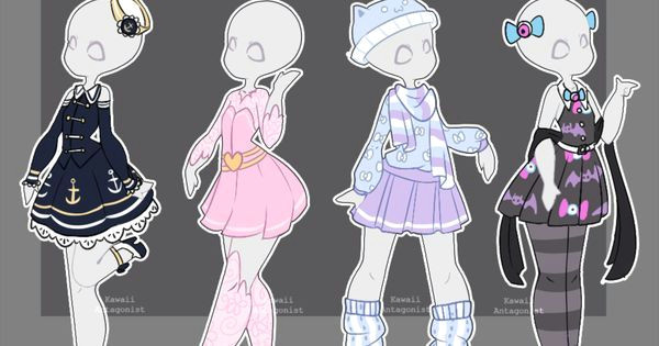 Drawing Cute Outfits Gacha Anime Gacha Outfits 16 by Kawaii Antagonist On Deviantart