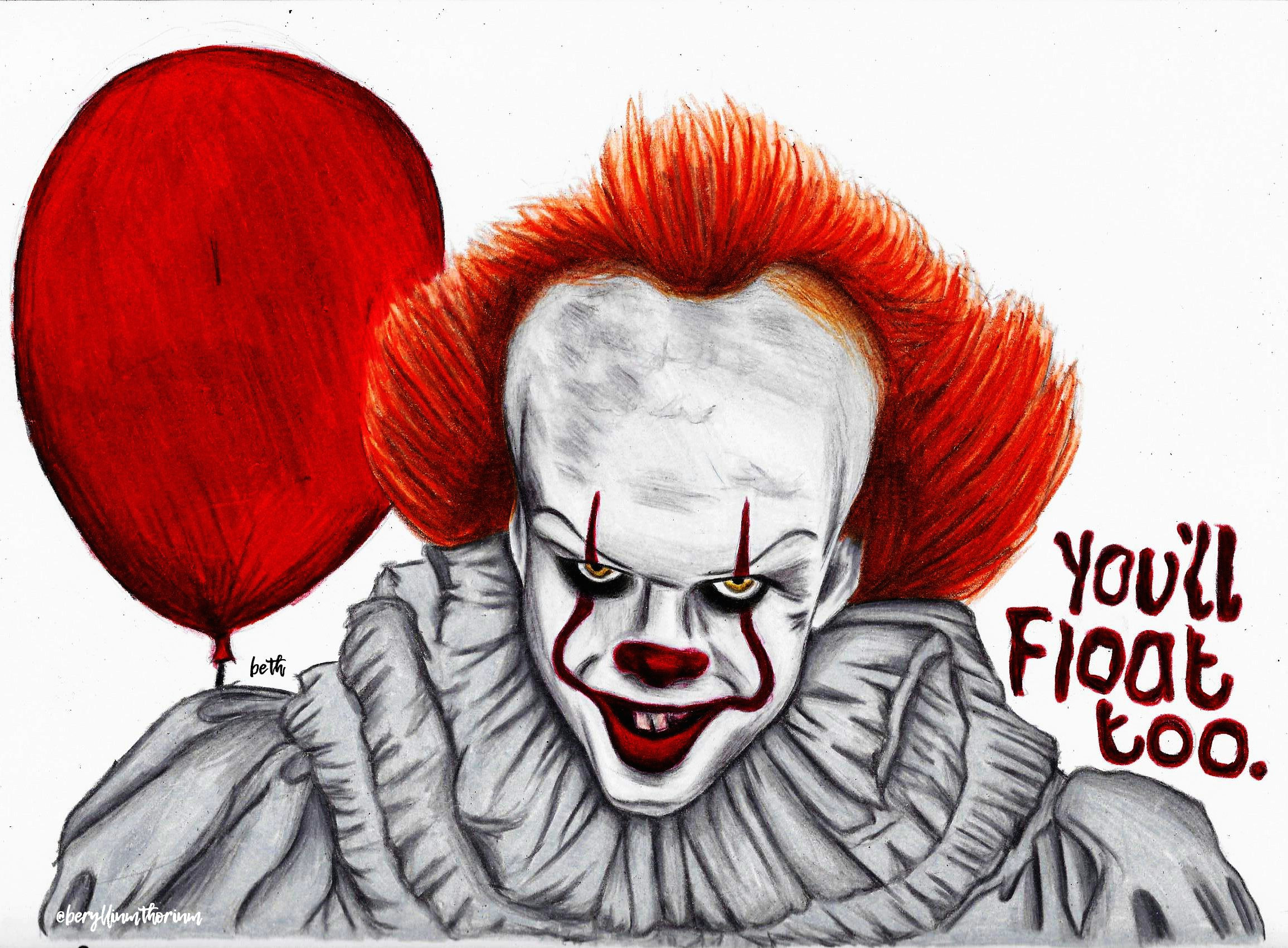 Drawing Cute Pennywise Pennywise Drawing Drawing In 2019 Drawings Horror Drawing Art