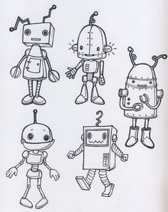 Drawing Cute Robot 25 Best Robot Images Draw Character Design Illustrators