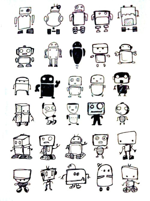 Drawing Cute Robot Monster 8 Ideas Pinterest Doodles Drawings and Doodle Art