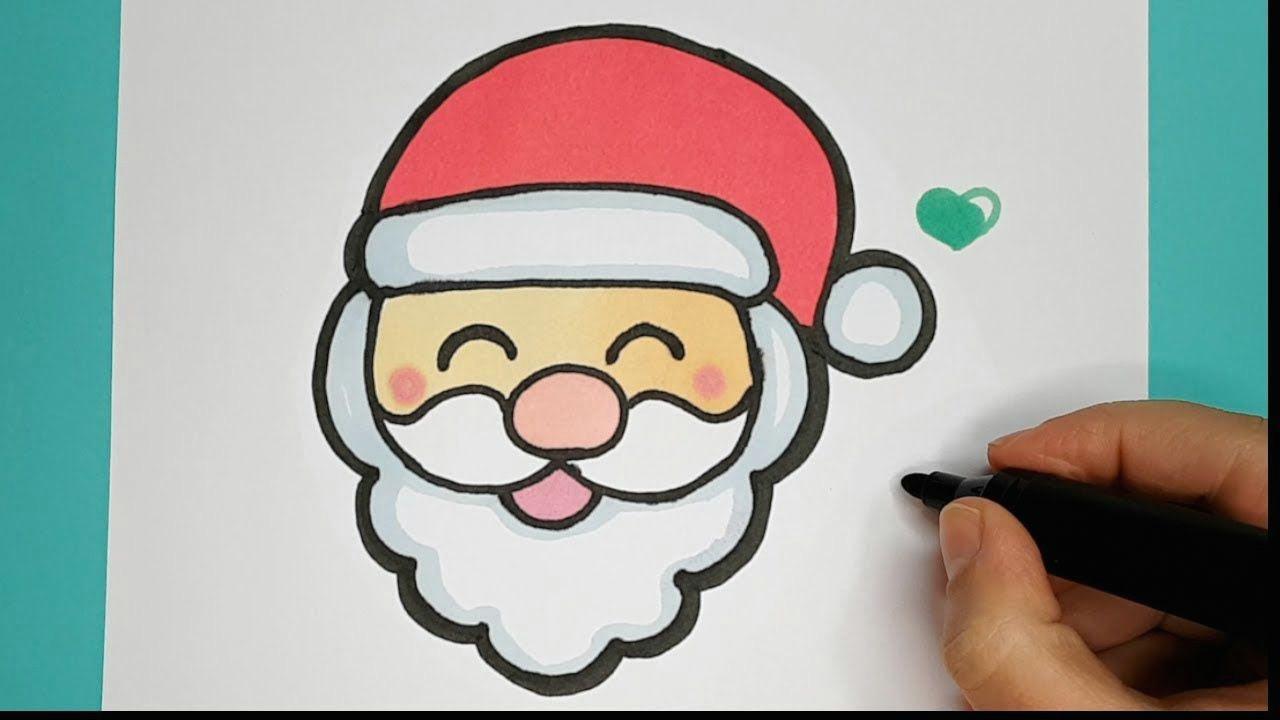 Drawing Cute Santa How to Draw Cute Laughing Santa Emoji Step by Step Christmas