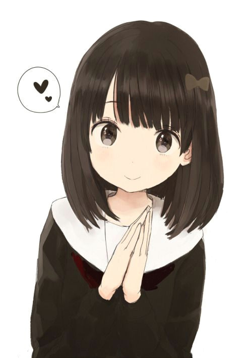 Drawing Cute School Girl Short Black Hair Girl Anime Drawing Drawing Anime Kawaii