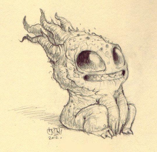 Drawing Cute Skull by Chris Ryniak Monsters Drawings Art Scribble