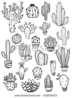 Drawing Cute Succulents Line Drawing Of Cactus Bing Images Tattoos In 2019 Cactus