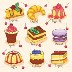 Drawing Cute Sweets 31 Best Cute Dessert Drawings Images Bite Size Desserts Cute