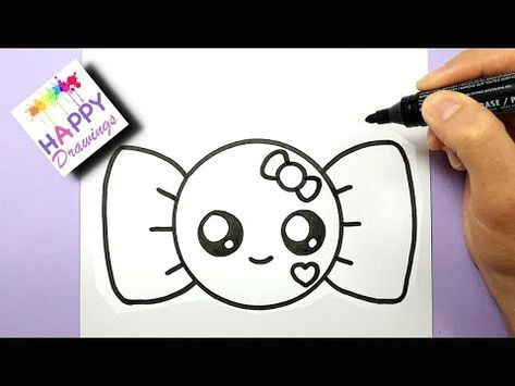 Drawing Cute Taco How to Draw A Cute Candy Easy Step by Step Cartoon Drawing