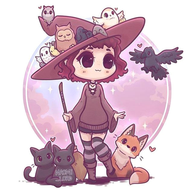 Drawing Cute Witch Animal Witch S P S Hallow S Eve Drawings Cute Drawings Art