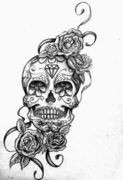 Drawing Dead Flowers the Best Skull Tattoos Gallery 3 Nail N Beauty Stuff Pinterest