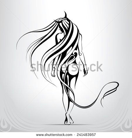 Drawing Devil Girl Silhouette Of Girl Of Devil Angels and Demons Drawings Tattoos Art
