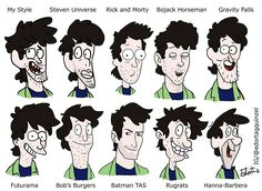 Drawing Different Cartoon Styles 25 Best Cartoon Style Challenge Images