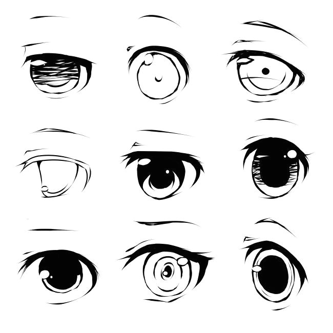 Drawing Different Eye Expressions Different Anime Eyes Google Search Drawing Pinterest