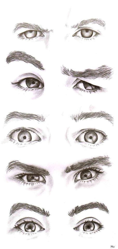 Drawing Different Eye Types even without the Color I Know who is who and these are the Most