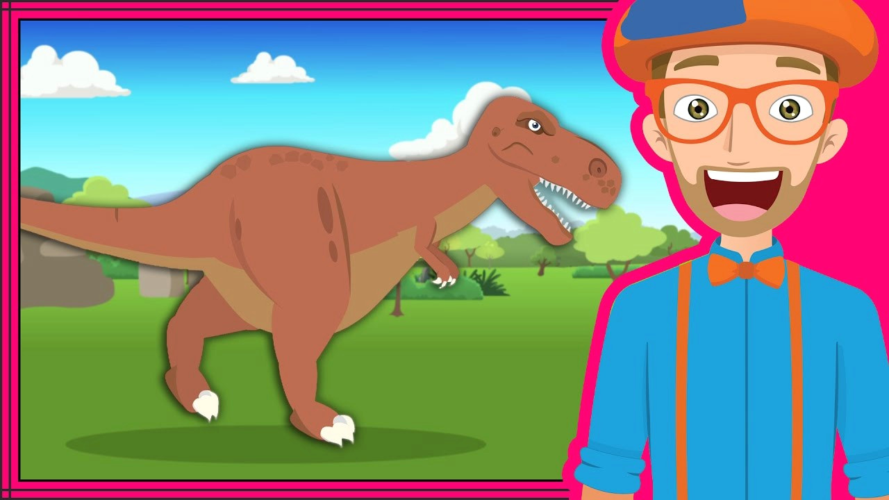 Drawing Dinosaur Cartoons the Dinosaur song by Blippi Dinosaurs Cartoons for Children Youtube