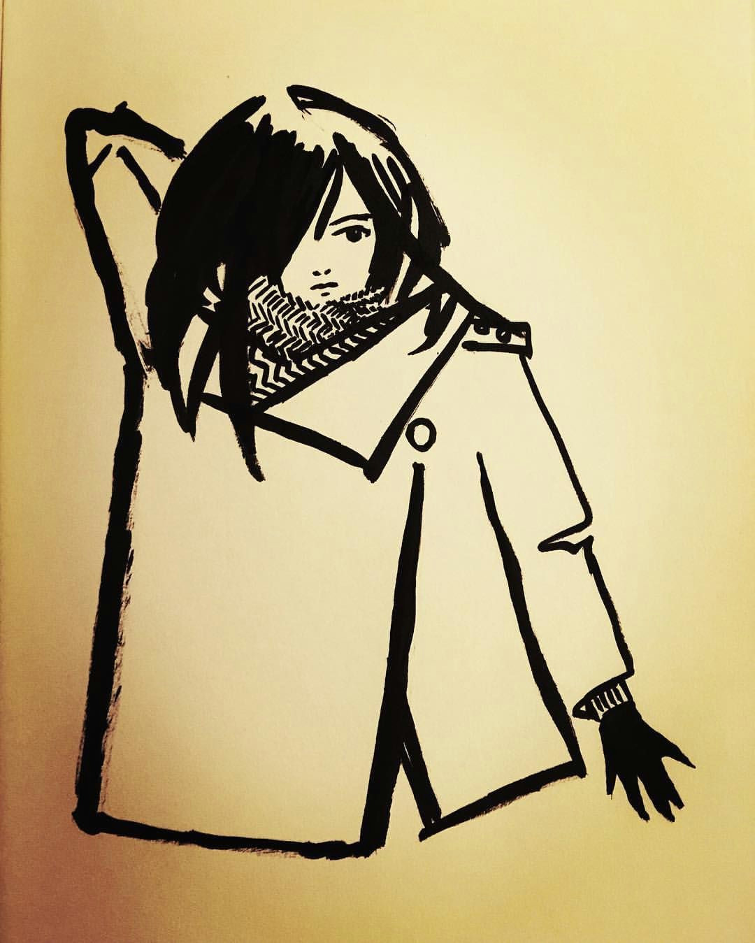 Drawing Doctor Girl ashya Lane Spollen Reaching for A Sword Ink and Brush Pen Badass