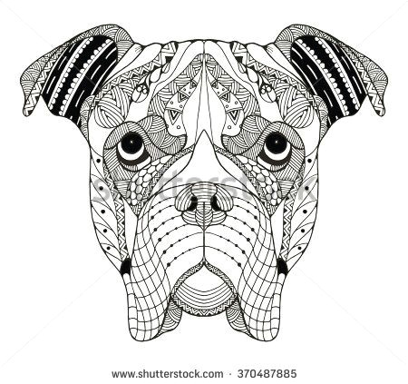 Drawing Dog Skull Boxer Energetic and Funny Coloring Pages Boxer Dogs Art Drawings