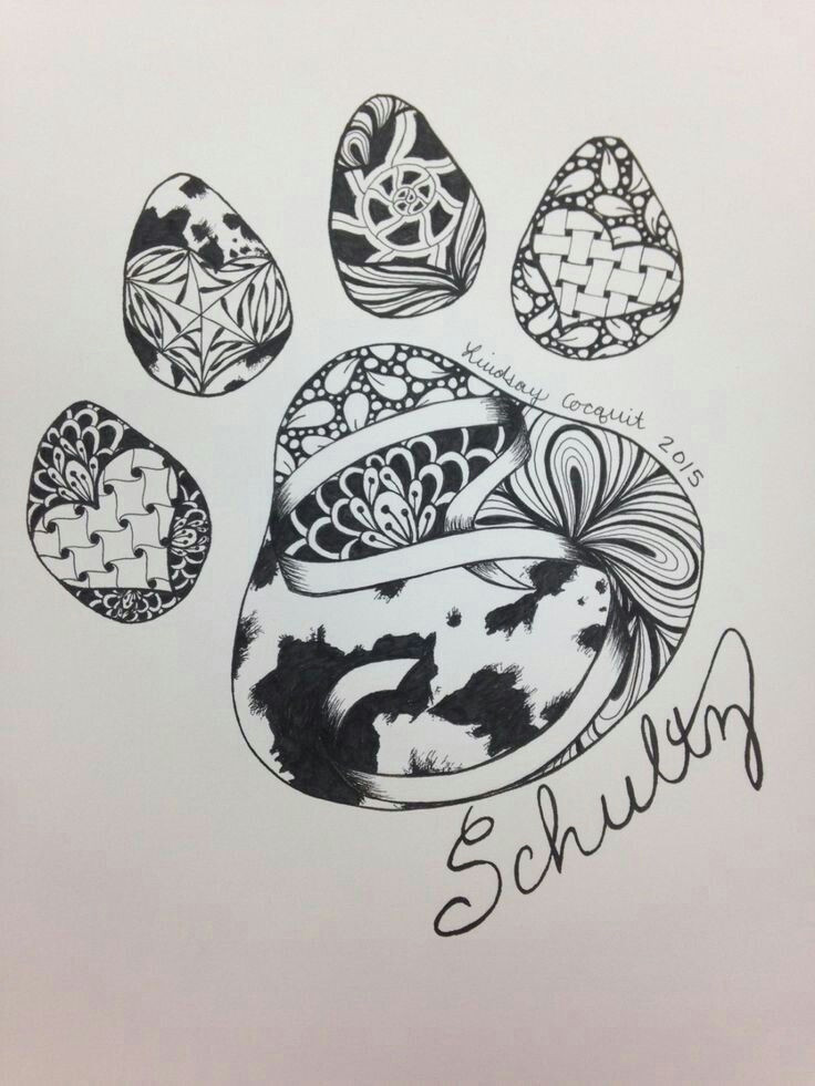Drawing Dogs Feet Pin by April Dikty ordoyne On Sugar Skulls Drawings Ink Zentangle
