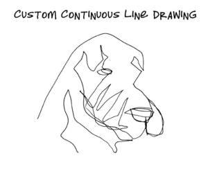 Drawing Dogs Heads You are Purchasing A Custom Continuing Line Drawing Of A Dog the