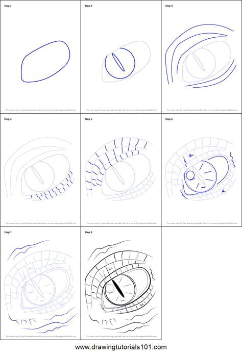 Drawing Dragon Eye Step by Step Dragon is A Legendary Character Step by Step Of Dragon Eye Art