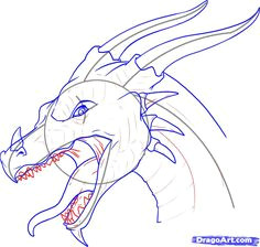 Drawing Dragons Learn How to Draw A Simple Dragon Head Step 8 Learn to Draw Drawings