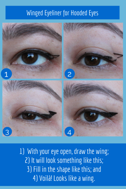 Drawing Droopy Eyes Graphic Winged Eyeliner for Hooded Eyes Project Swatch Random