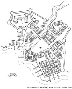 Drawing Dungeons and Dragons Maps 232 Best D D Village and town Maps Images In 2019 Maps City Maps