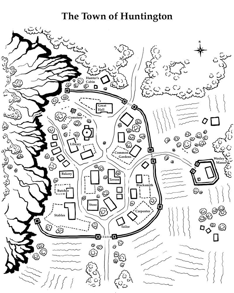 Drawing Dungeons and Dragons Maps Drawing A town Map for My D D Game Magnetic Industries