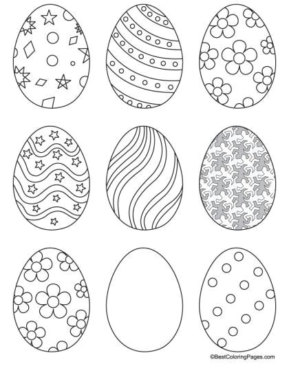 Drawing Easter Things 271 Free and Printable Easter Egg Coloring Pages Rocks Ii