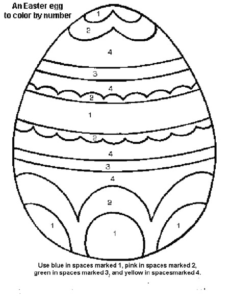 Drawing Easter Things Easter Color by Numbers Holiday Coloring Pages Easter Easter