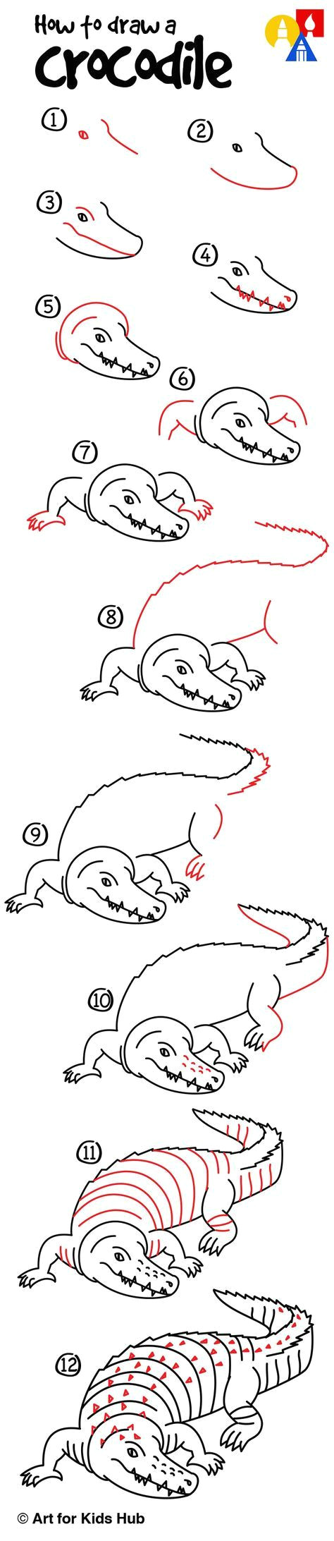 Drawing Easy Alligator How to Draw A Realistic Crocodile for Kids Drawing Ideas