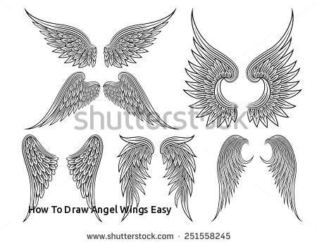 Drawing Easy Angel Wings How to Draw Angel Wings Easy Blotnik Obrazy Stockowe Obrazy Wolne Od