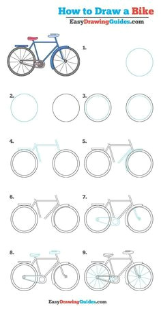Drawing Easy Bike 720 Best How to Draw Man Made Things Houses Cars and More Images