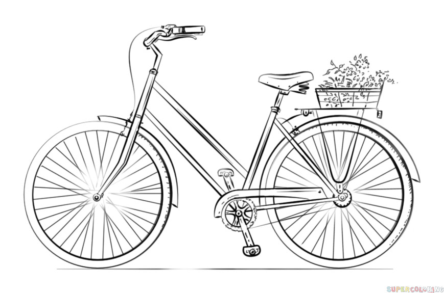 Drawing Easy Bike How to Draw A Bicycle Step by Step Drawing Tutorials Art