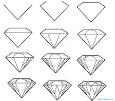 Drawing Easy Diamond 85 Best Diamond Images Diamond Drawing Diamond Sketch Drawing