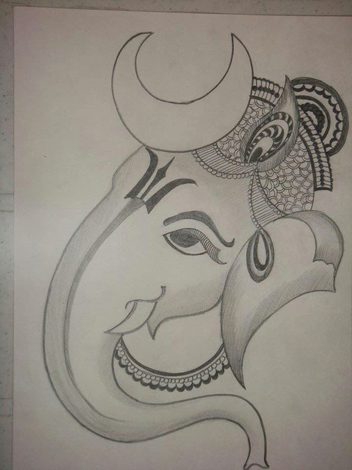 Drawing Easy Ganpati Lord Ganesha Drawing Google Search Creativity Penci