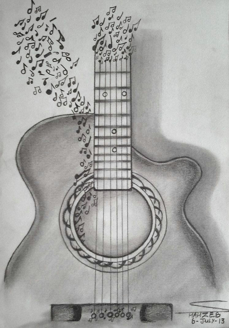 Drawing Easy Guitar Guitar Sketch Art Inspiration Tips and Ideas In 2019 Pinterest
