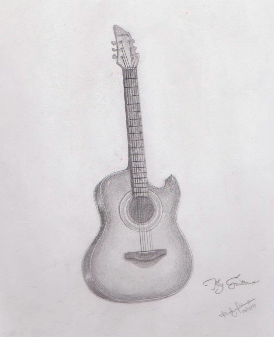 Drawing Easy Guitar Pin by Nirmala Meti On Nilu Drawings Guitar Drawing Pencil Drawings